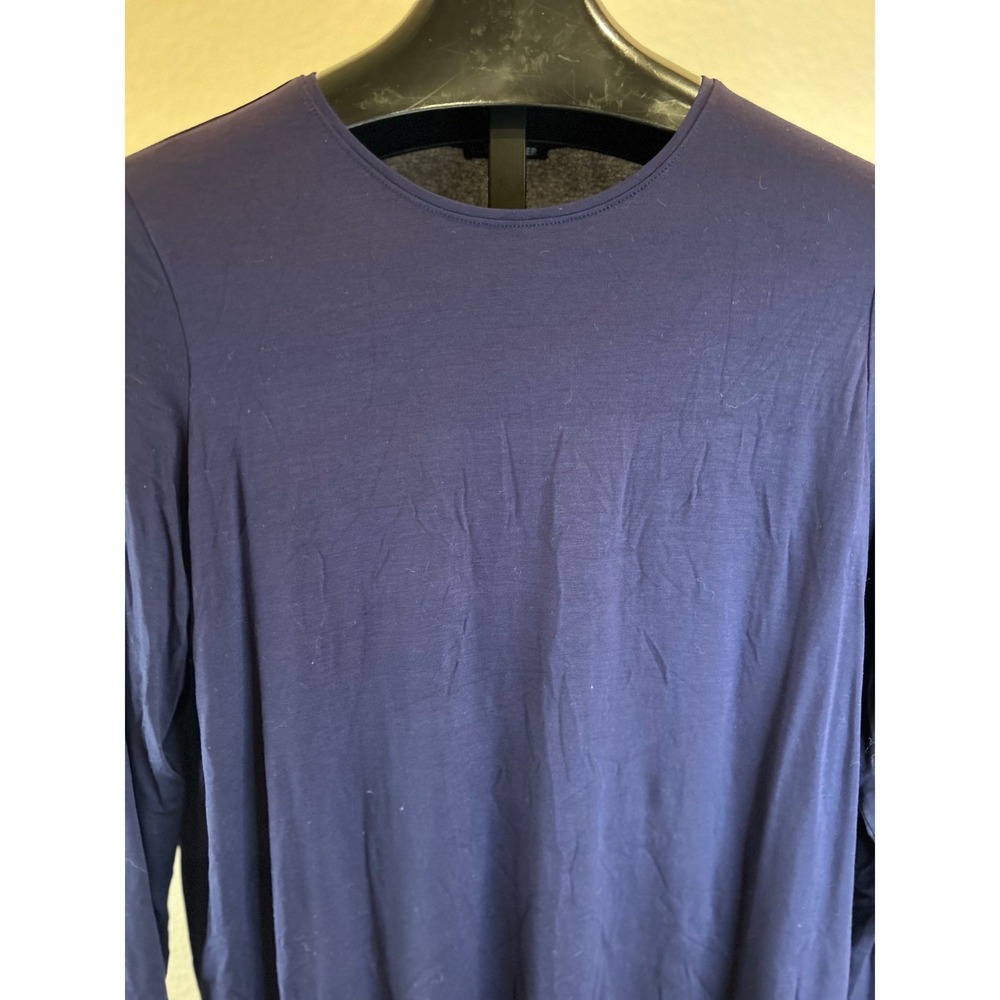 Eileen Fisher Navy Blue Long Sleeve Light Weight Top XL